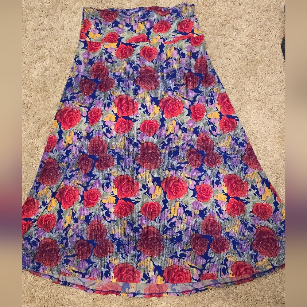 Vibrant Floral A-Line Skirt